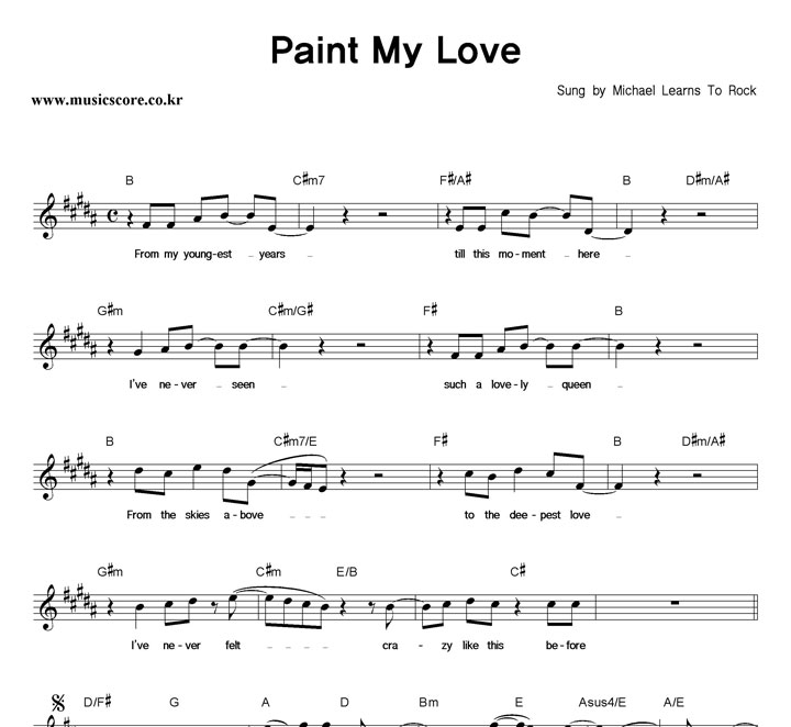 Michael Learns To Rock Paint My Love Ǻ