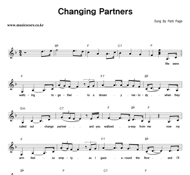 Patti Page Changing Partners Ǻ