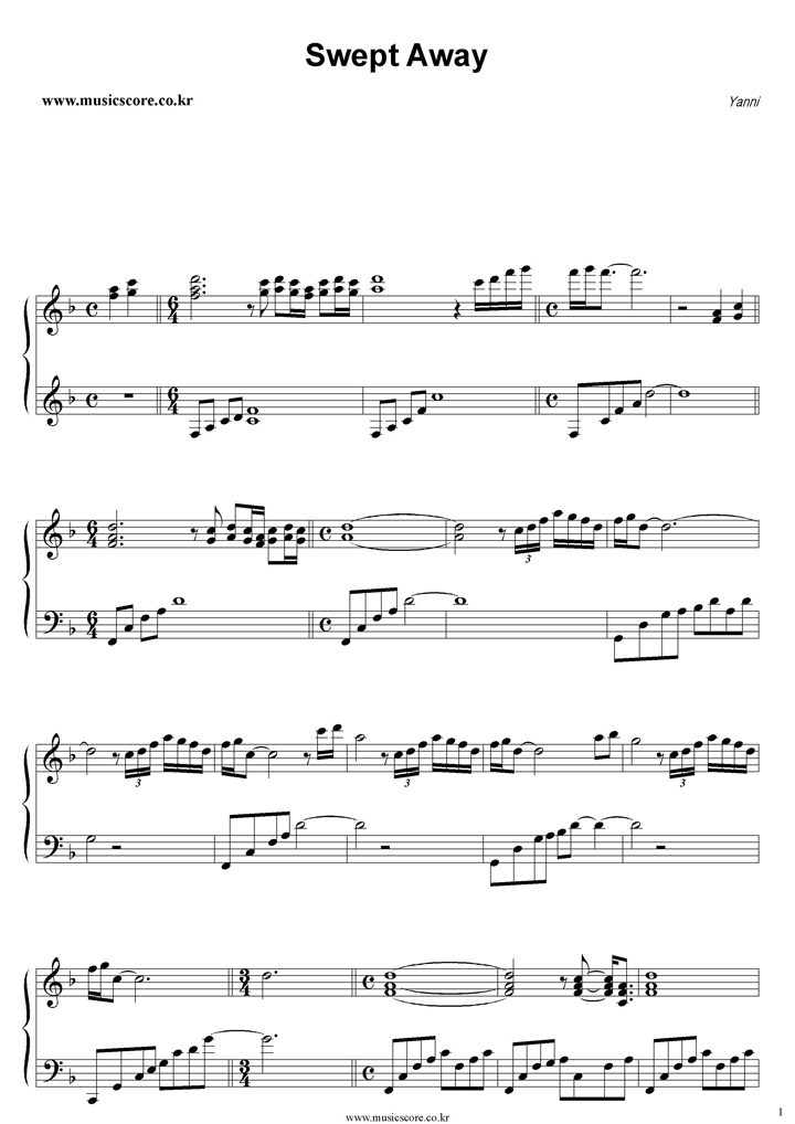 Yanni (ߴ) Swept Away ǾƳ Ǻ