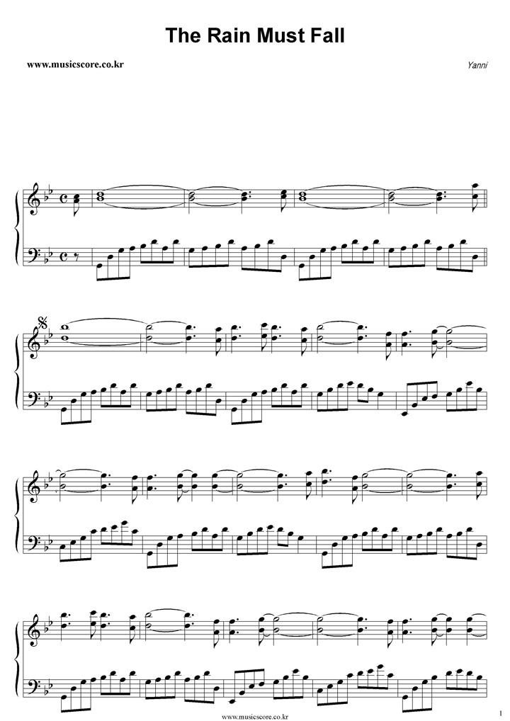 Yanni (ߴ) The Rain Must Fall ǾƳ Ǻ