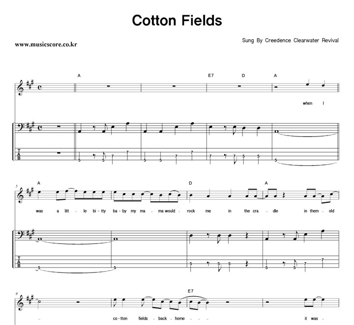 C.C.R Cotton Fields  ̽ Ÿ Ǻ