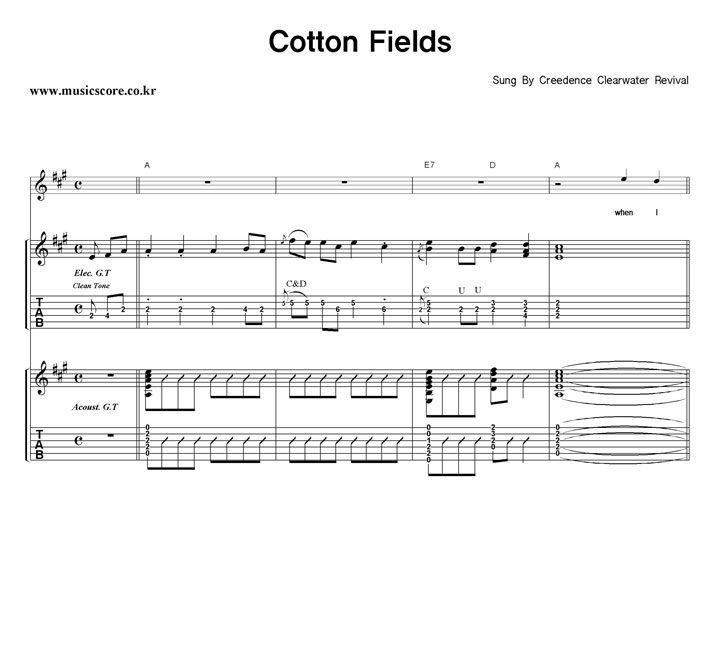 C.C.R Cotton Fields  Ÿ Ÿ Ǻ