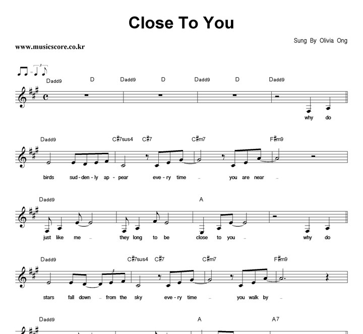 Olivia Ong Close To You Ǻ