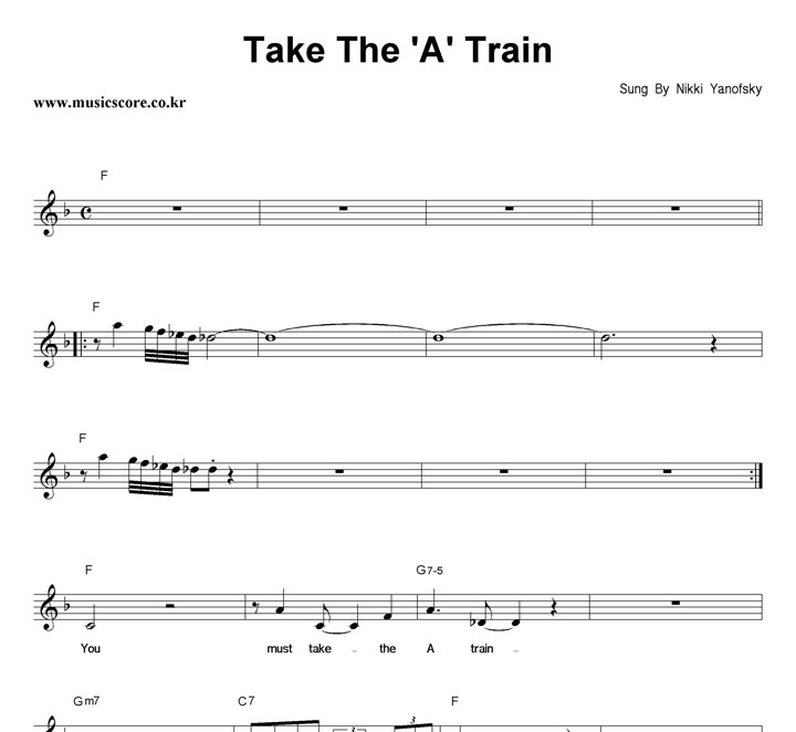 Nikki Yanofsky Take The 'A' Train Ǻ