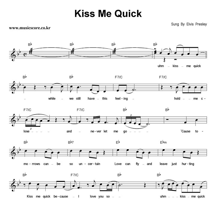 Elvis Presley Kiss Me Quick Ǻ