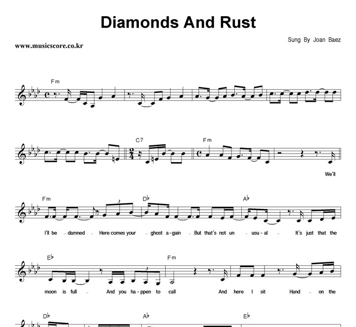 Joan Baez Diamonds And Rust Ǻ