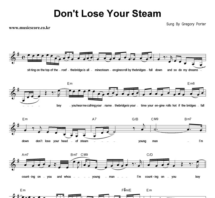 Gregory Porter Don't Lose Your Steam Ǻ
