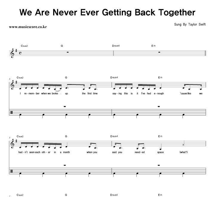 Taylor Swift We Are Never Ever Getting Back Together  巳 Ǻ