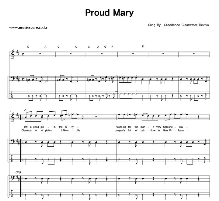 C.C.R Proud Mary  ̽ Ÿ Ǻ