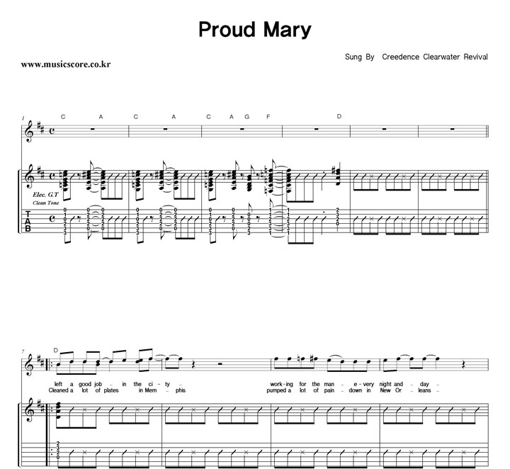C.C.R Proud Mary  Ÿ Ÿ Ǻ