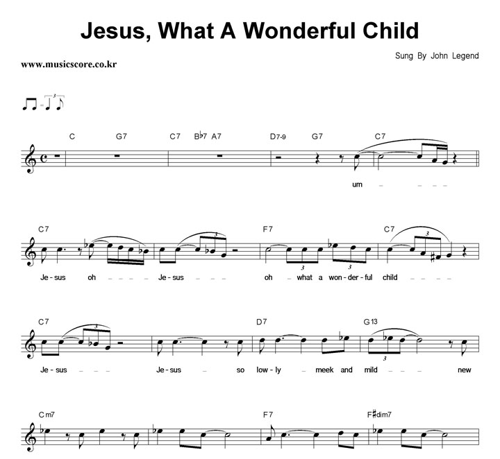 John Legend Jesus, What A Wonderfu lChild Ǻ