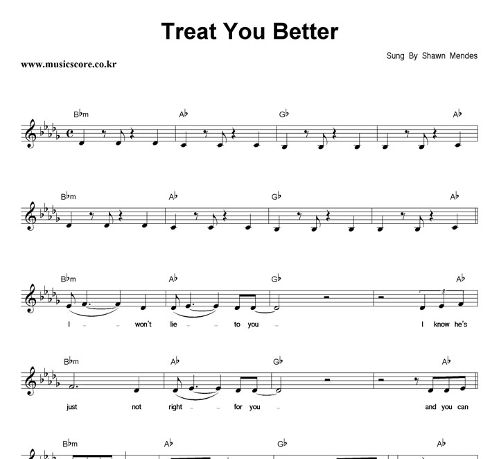 Shawn Mendes Treat You Better Ǻ