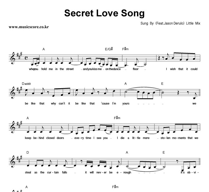 Little Mix Secret Love Song Ǻ