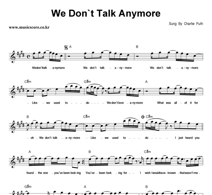 Charlie Puth We Don't Talk Anymore Ǻ