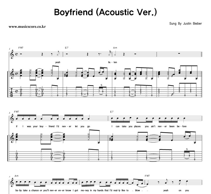 Justin Bieber Boyfriend (Acoustic Ver.) Ÿ Ÿ Ǻ