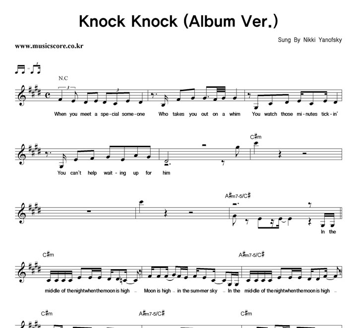 Nikki Yanofsky Knock Knock (Album Ver.) Ǻ