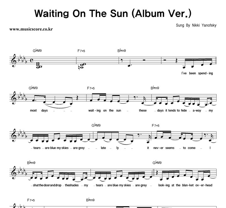 Nikki Yanofsky Waiting On The Sun (Album Ver.) Ǻ
