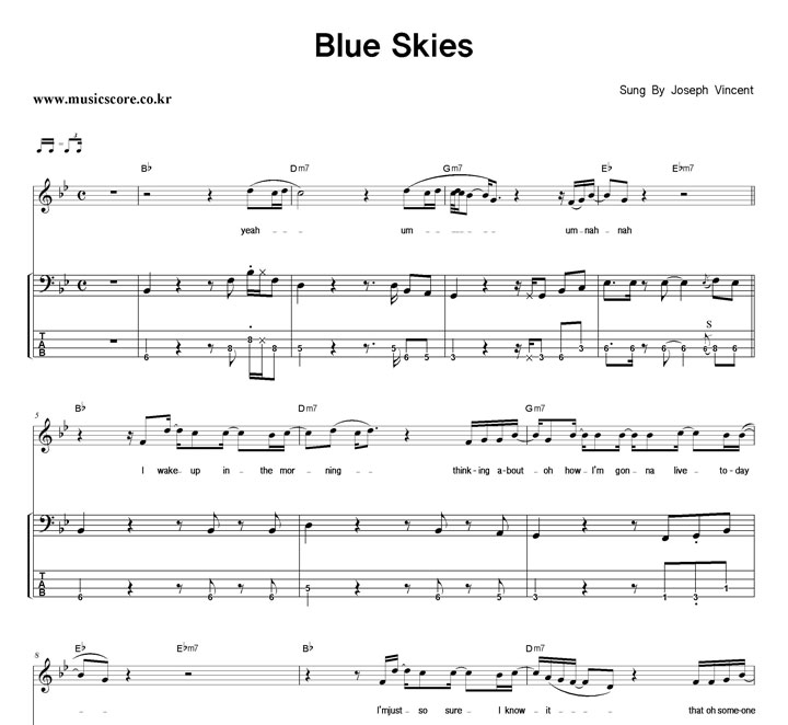 Joseph Vincent Blue Skies  ̽ Ÿ Ǻ