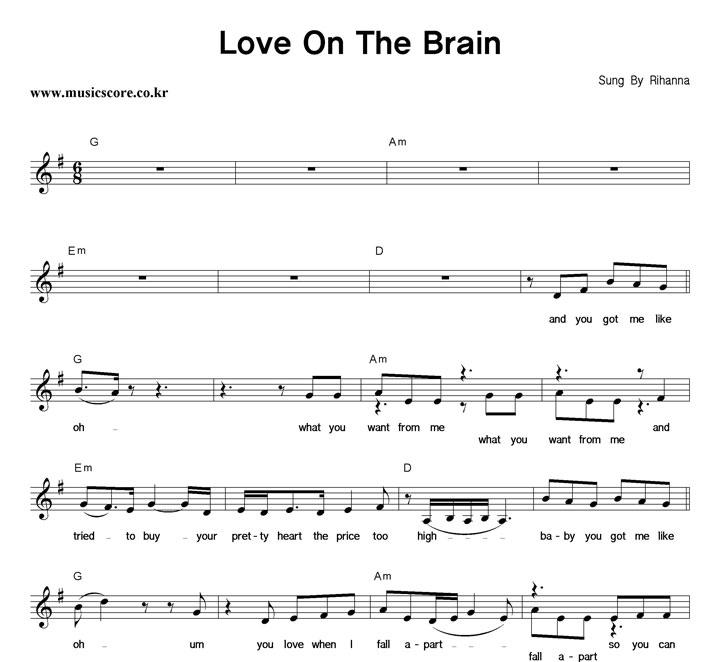 Rihanna Love On The Brain Ǻ