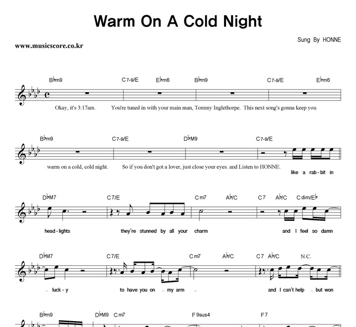 HONNE Warm On A Cold Night Ǻ