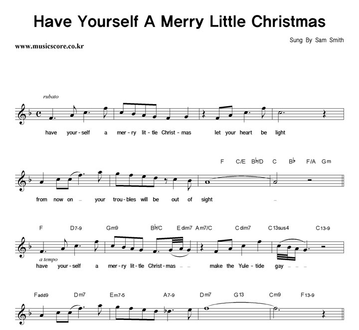 Sam Smith Have Yourself A Merry Little Christmas Ǻ
