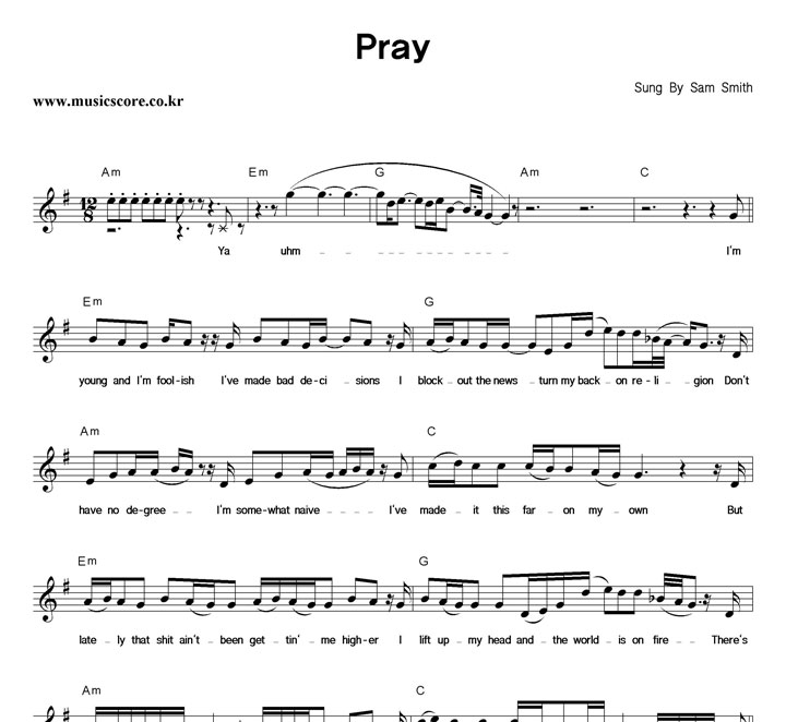 Sam Smith Pray Ǻ