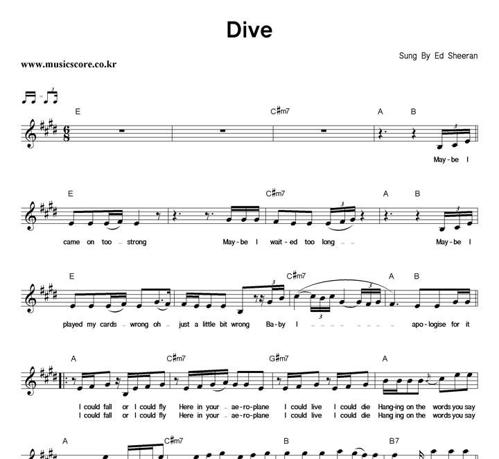 Ed Sheeran Dive Ǻ