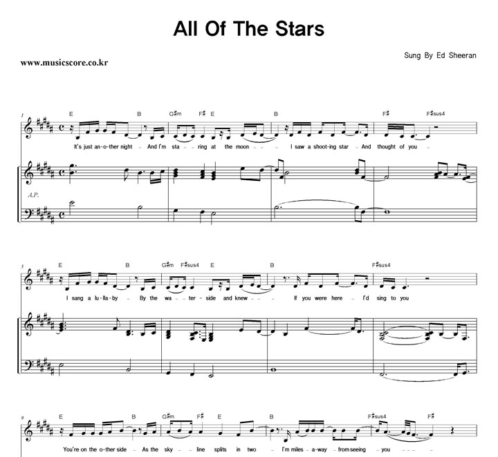 Ed Sheeran All Of The Stars  Ű Ǻ