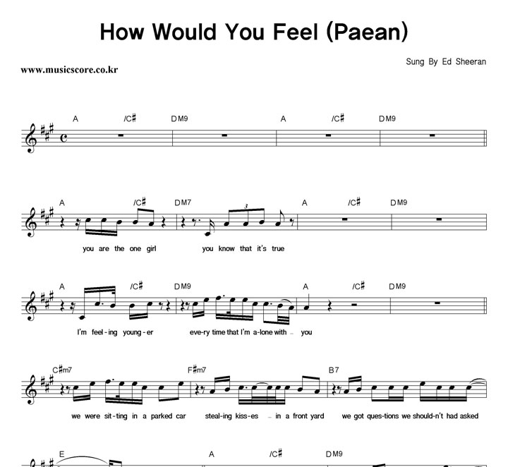 Ed Sheeran How Would You Feel Ǻ