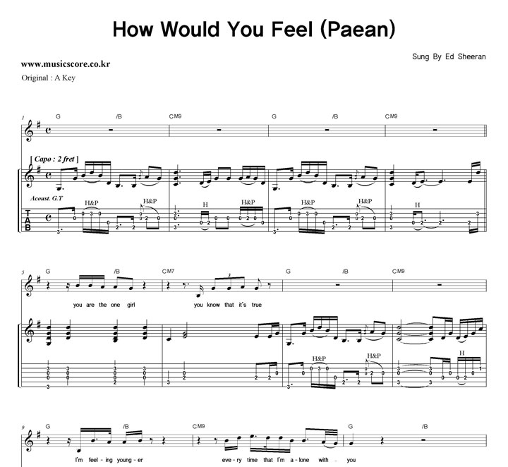 Ed Sheeran How Would You Feel   GŰ Ÿ Ÿ Ǻ