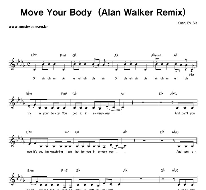 Sia Move Your Body (Alan Walker Remix) Ǻ