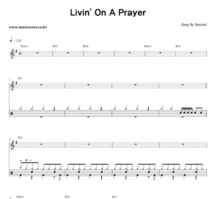 Bon Jovi Livin' On A Prayer  巳 Ǻ