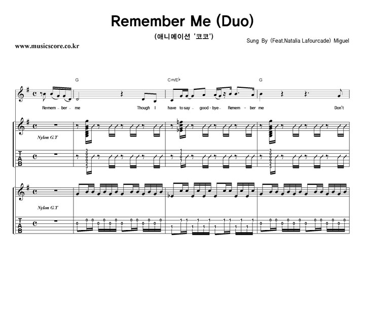 Miguel Remember Me (Duo)  Ÿ Ÿ Ǻ