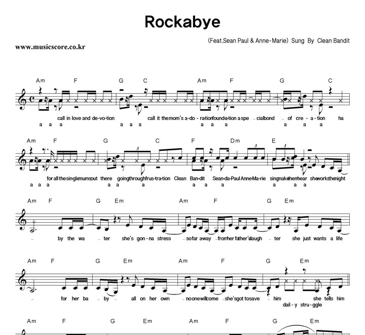 Clean Bandit Rockabye Ǻ