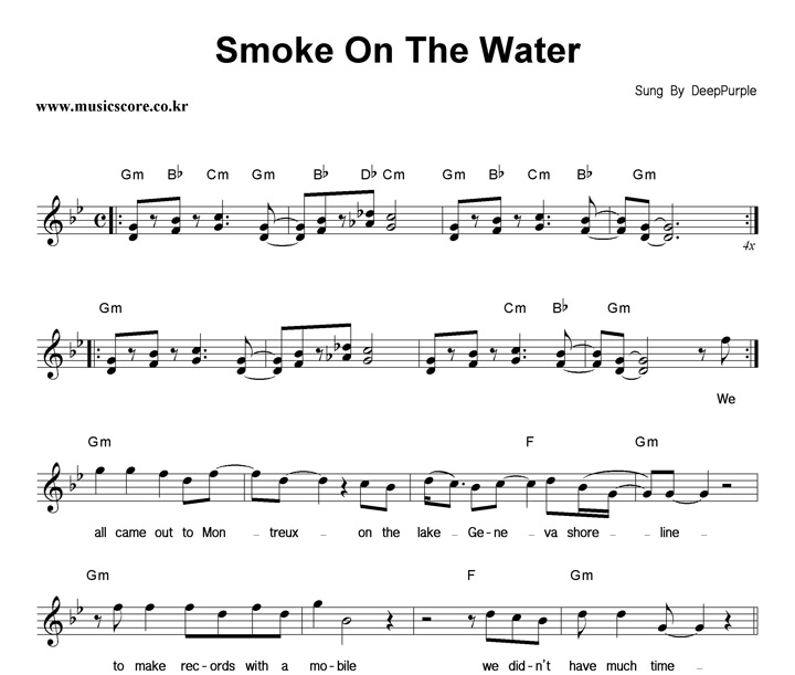Deep Purple Smoke On The Water Ǻ