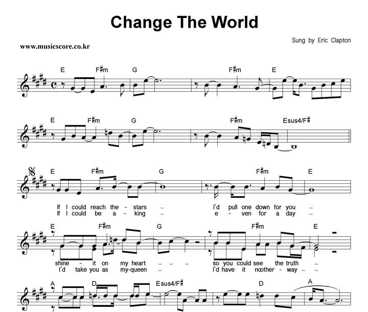Eric Clapton Change The World Ǻ