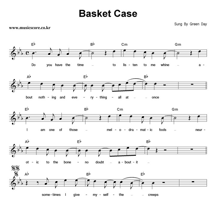 Green Day Basket Case Ǻ