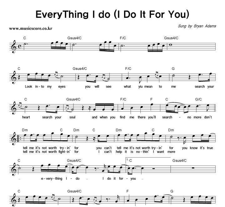 Bryan Adams Everything I Do ( I Do It For You) Ǻ
