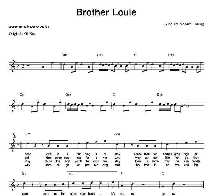 Modern Talking Brother Louie  FŰ Ǻ