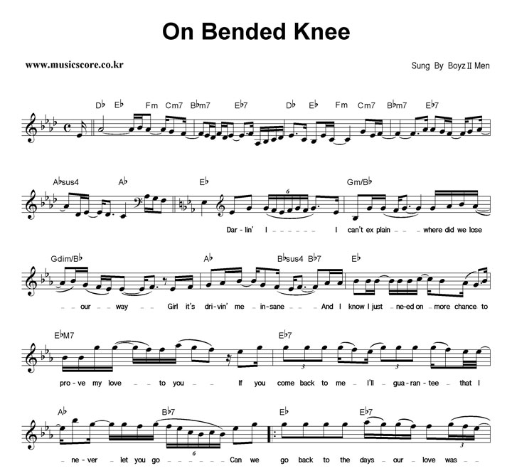 Boyz II Men On Bended Knee Ǻ