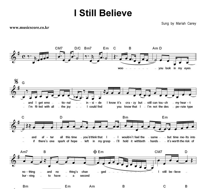 Mariah Carey I Still Believe Ǻ