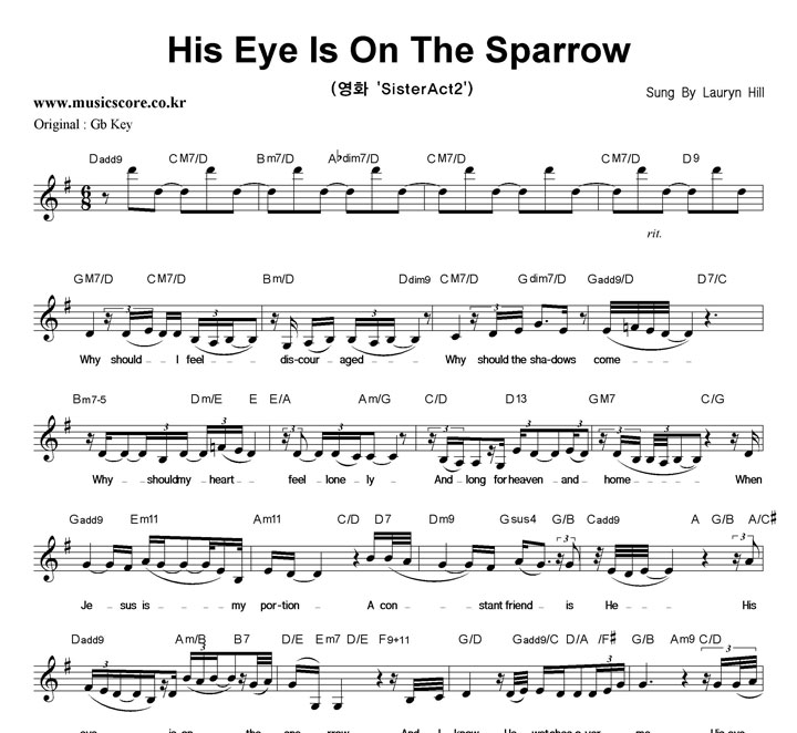 Lauryn Hill His Eye Is On The Sparrow   GŰ Ǻ