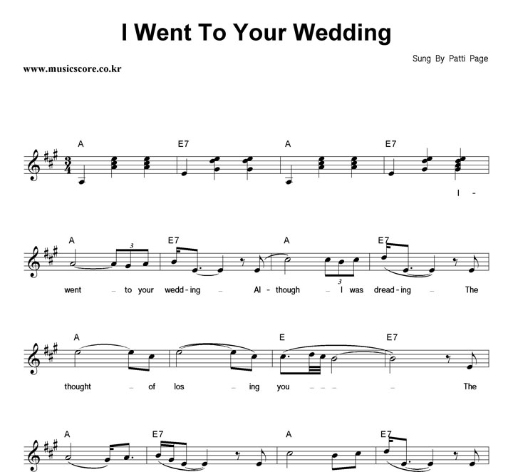 Patti Page I Went To Your Wedding Ǻ