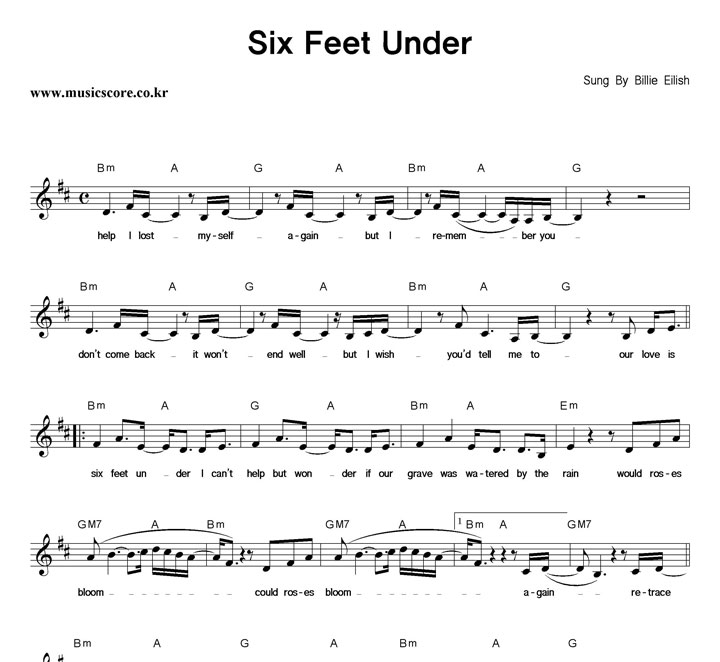 Billie Eilish Six Feet Under Ǻ