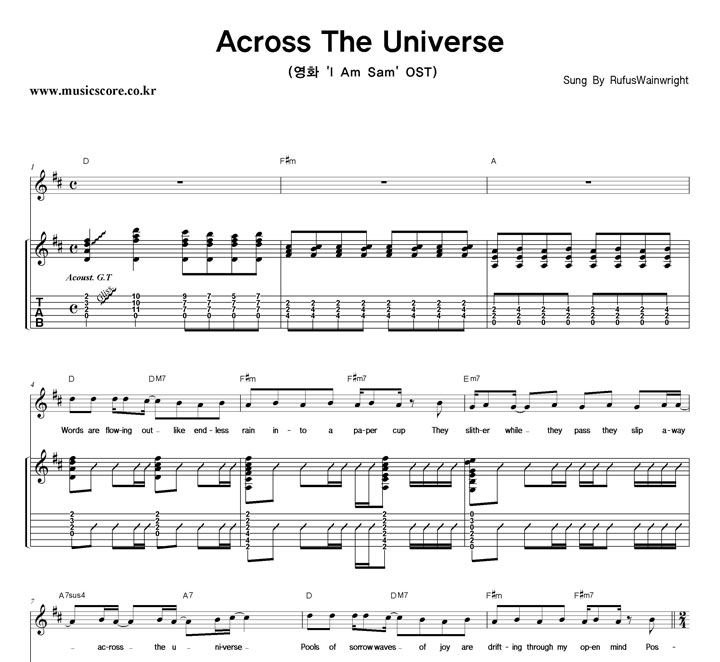 Rufus Wainwright Across The Universe  Ÿ Ÿ Ǻ