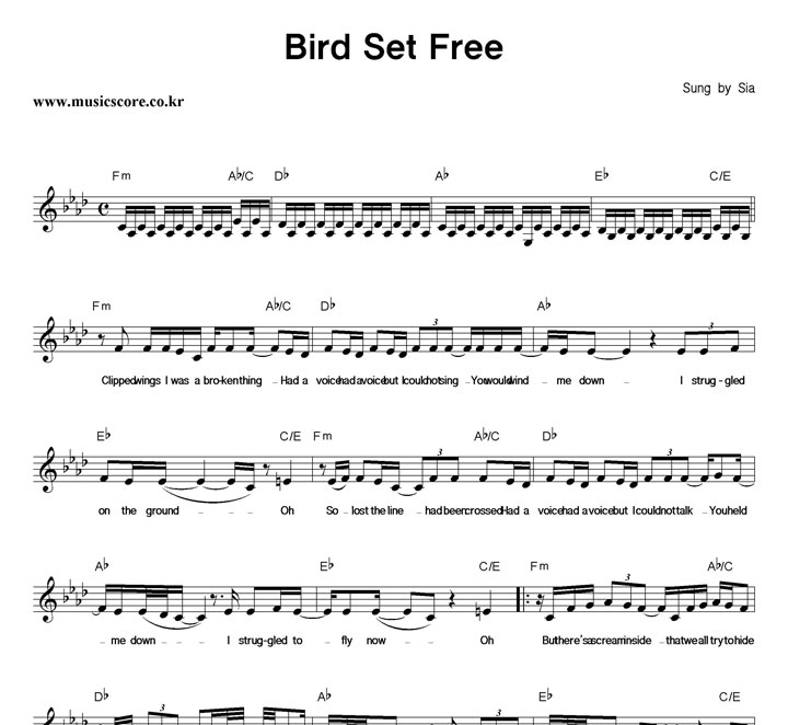 Sia Bird Set Free Ǻ