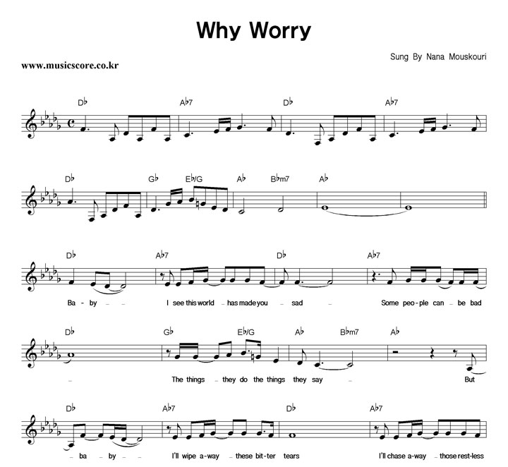 Nana Mouskouri Why Worry Ǻ