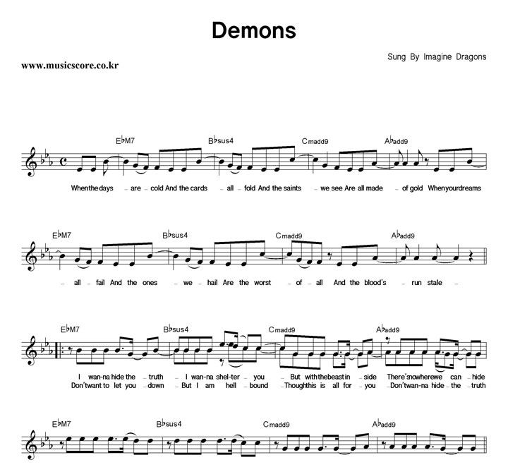 Imagine Dragons Demons Ǻ