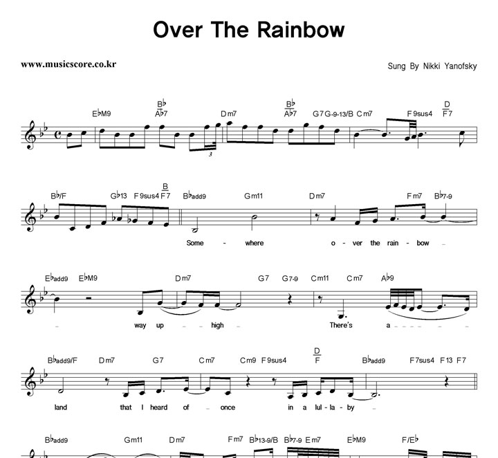 Nikki Yanofsky Over The Rainbow Ǻ