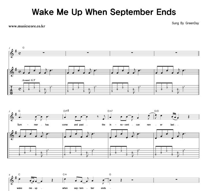 Green Day Wake Me Up When September Ends  Ÿ Ÿ Ǻ